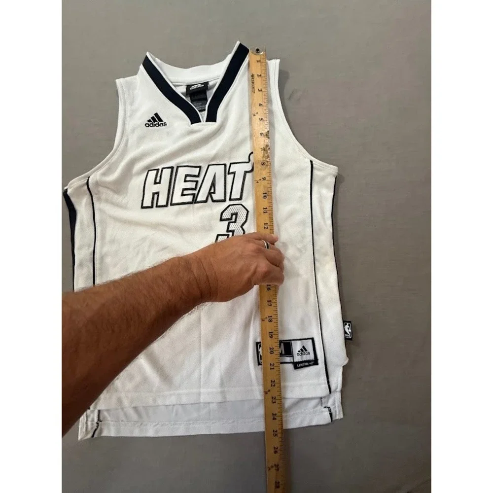 Miami Heat Dwyane Wade Adidas Youth Jersey‎ Size M White Hot Basketball